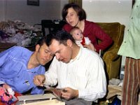 1970121006a Chuck DePaepe - Darrel  Betty & Darla Hagberg - Christmas - East Moline IL