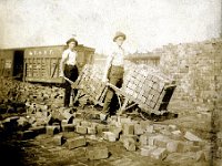 1909081001a Anson Frank McLaughlin - right - East Galesburg Brick Yard