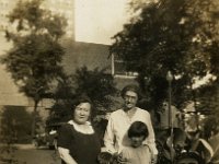 1926081002b Daisey-Irvin-Virginia McLaughlin - Hilda Jenson Mother - Moline Depot - LeClaire Hotel IL