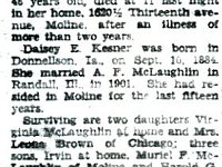 1932122001 Daisy Kesner Obituary - Moline Dispatch 1932-12-01