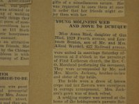 1924039001 Anna Blad and Lawrence Sersion Marriage - Mar 15 - Moline IL